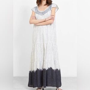 Apiece Apart Aborsano White‎ and Black Patterned Maxi Dress